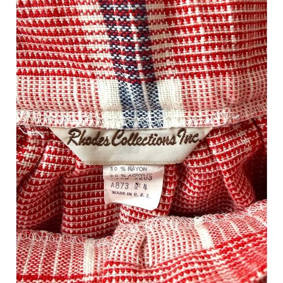 Vintage Rhodes Collections Red Plaid Skirt - Picture 4 of 8